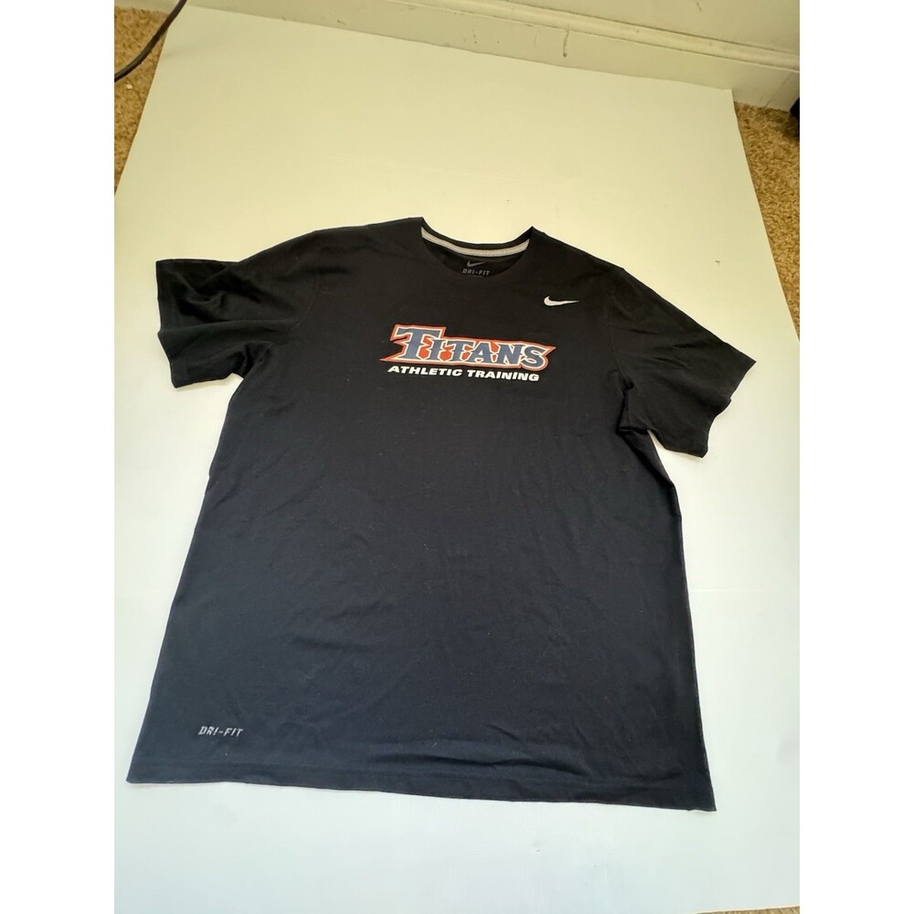 Nike Dri-FIT Titans Athletic Training T-Shirt Black Short Sleeve Men’s Large